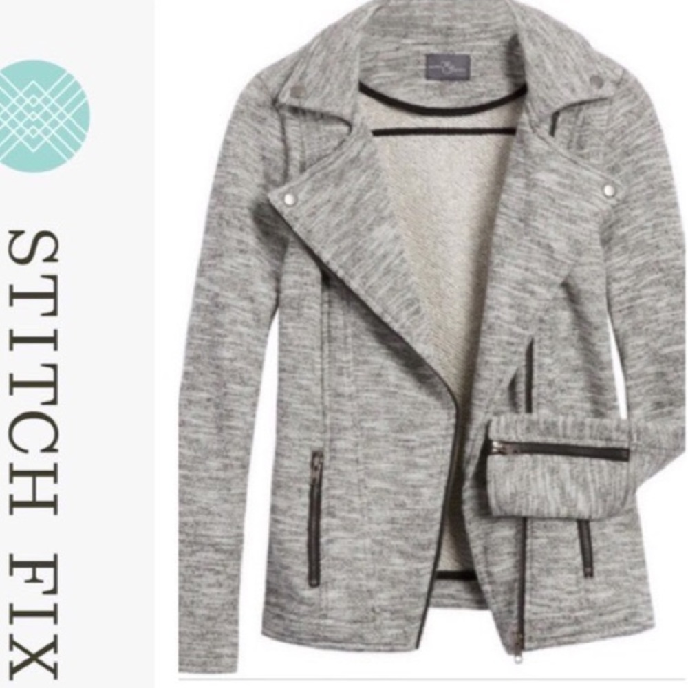 Charcoal Moto Zip Jacket - Market & Spruce